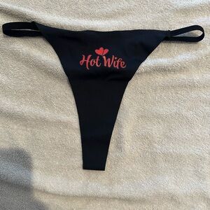 Black 'Hot Wife' Thong